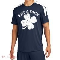 Eat A Dick Shamrock Funny St Patricks Day Sport-Tek Competitor United Soccer Jersey thumb 0