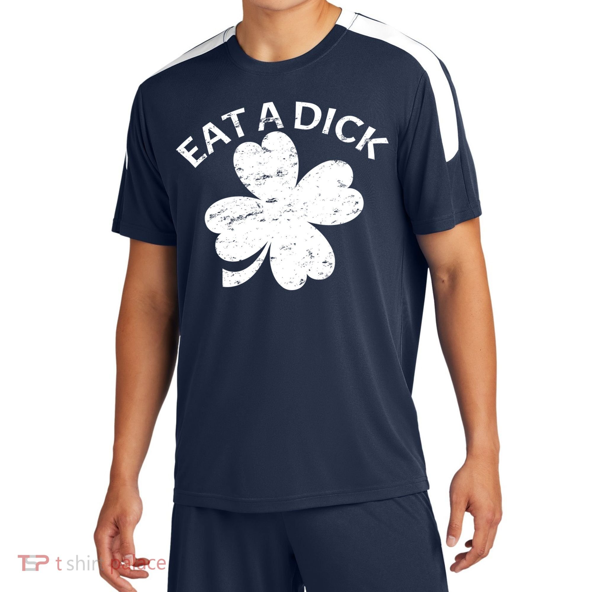 Eat A Dick Shamrock Funny St Patricks Day Sport-Tek Competitor United Soccer Jersey