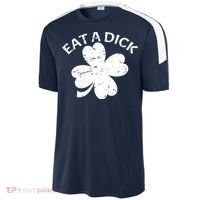 Eat A Dick Shamrock Funny St Patricks Day Sport-Tek Competitor United Soccer Jersey thumb 2