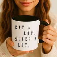 Eat A Lot Sleep A Lot Coffee Mug thumb 3
