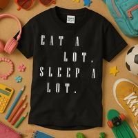 Eat A Lot Sleep A Lot Kids T-Shirt thumb 3