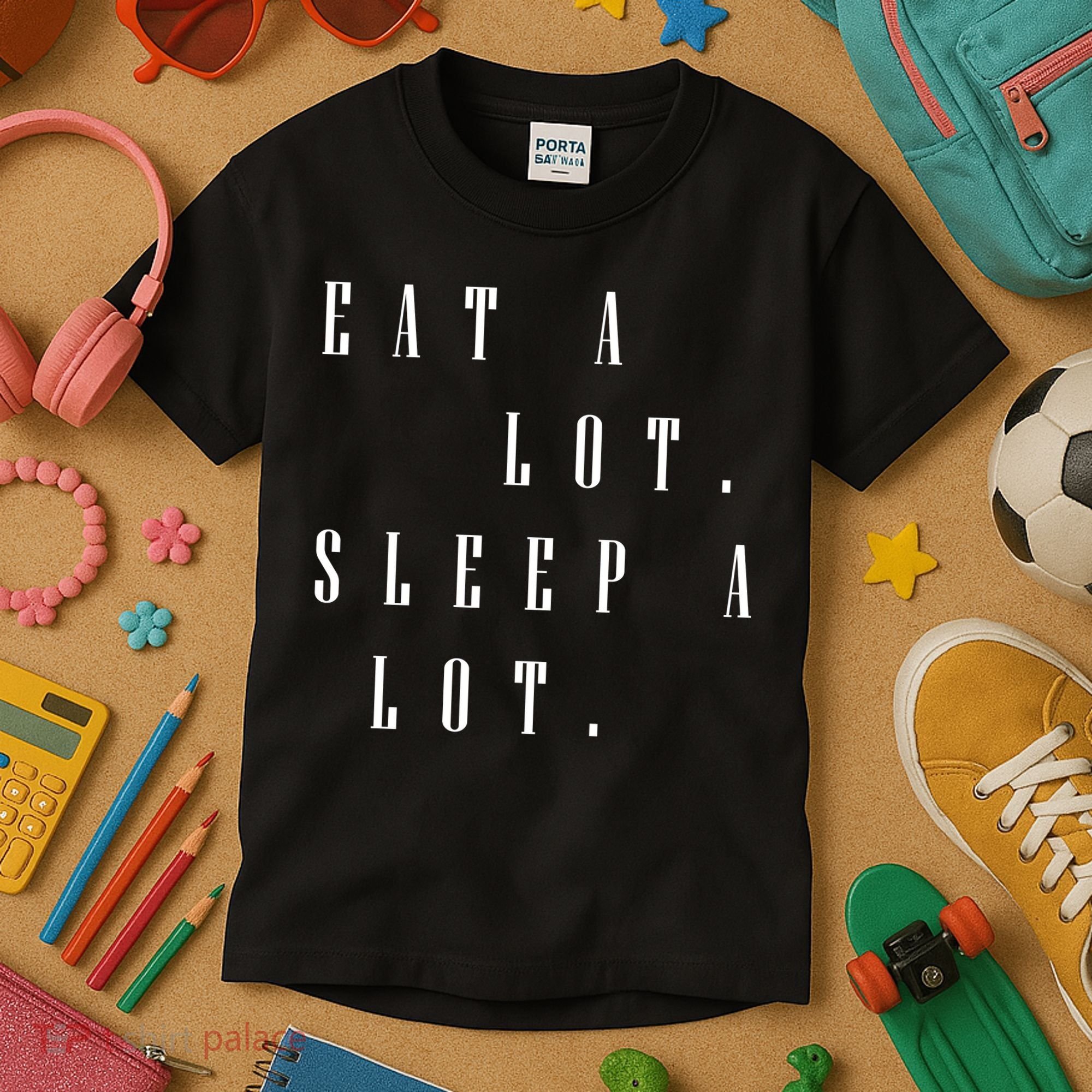 Eat A Lot Sleep A Lot Kids T-Shirt