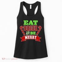 Eat Drink And Be Merry Christmas Women's Tank Top thumb 0