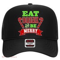 Eat Drink And Be Merry Christmas Hat thumb 0