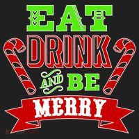 Eat Drink And Be Merry Christmas Golf Towel thumb 3