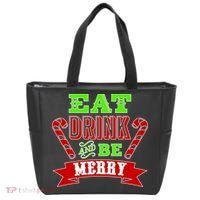 Eat Drink And Be Merry Christmas Tote Bag thumb 0
