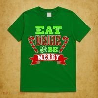 Eat Drink And Be Merry Christmas T-Shirt thumb 5