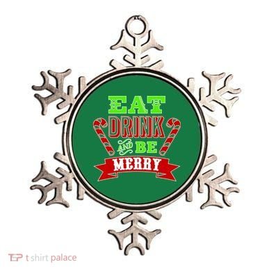 Eat Drink And Be Merry Christmas Ornament