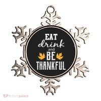 Eat Drink And Be Thankful Ornament thumb 0