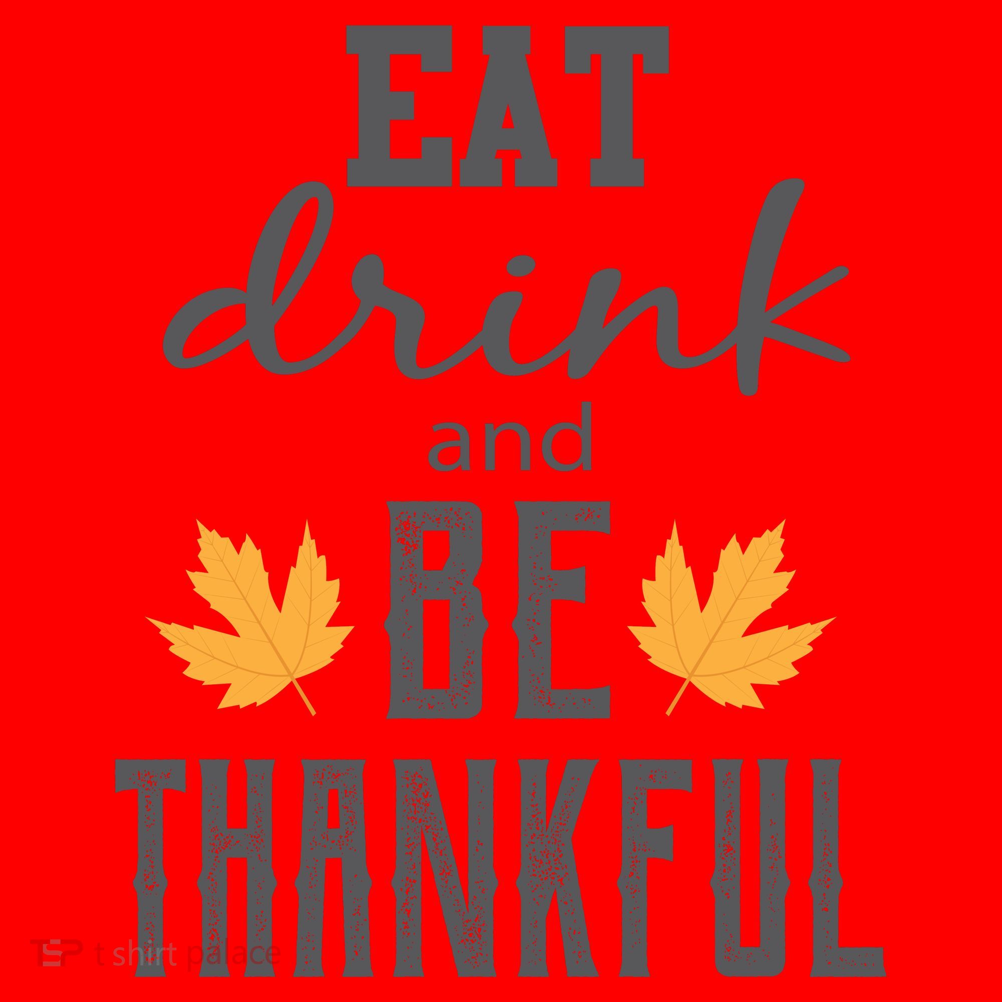 Eat Drink and Be Thankful Santa Hat