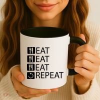 Eat Eat Eat Repeat Coffee Mug thumb 3