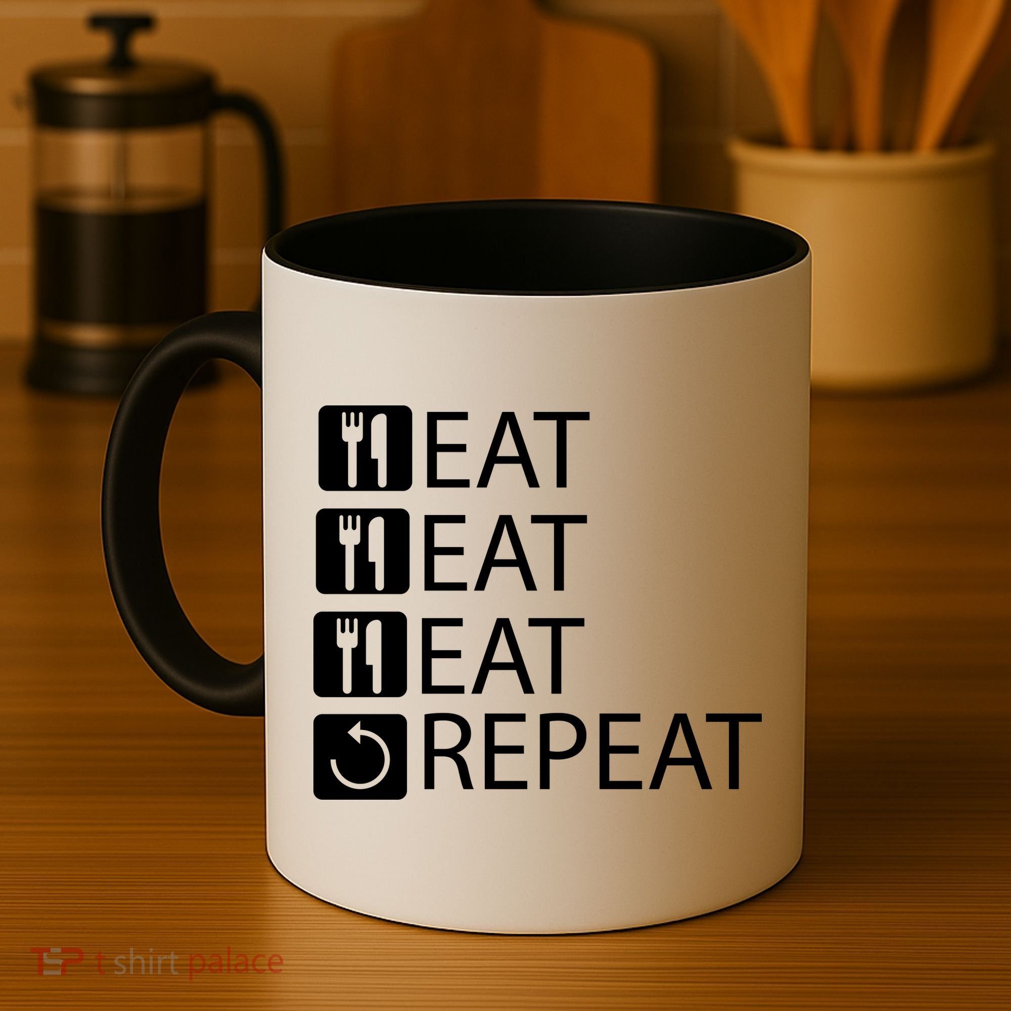Eat Eat Eat Repeat Coffee Mug