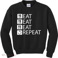 Eat Eat Eat Repeat Kids Sweatshirt thumb 0