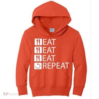 Eat Eat Eat Repeat Kids Hoodie
