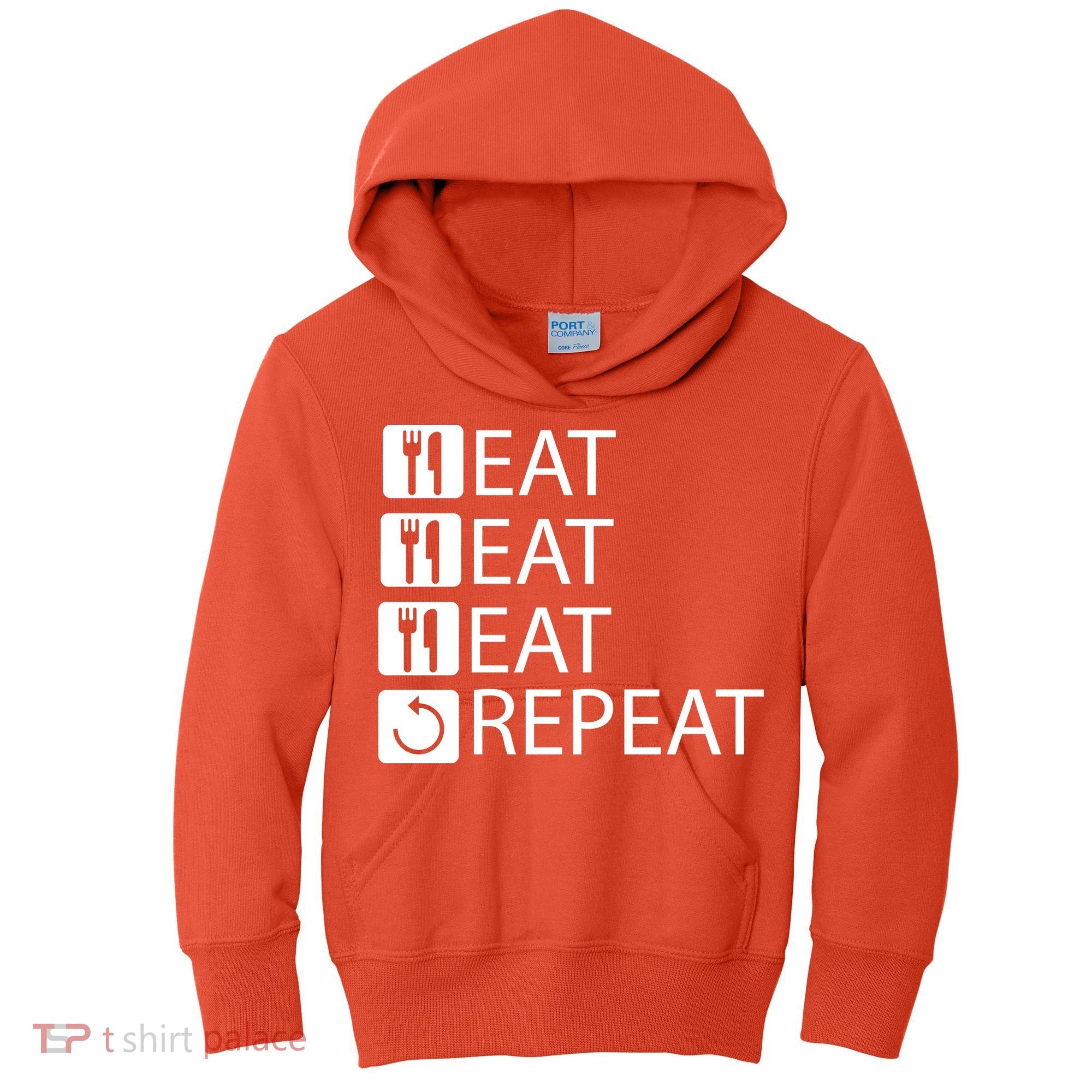 Eat Eat Eat Repeat Kids Hoodie