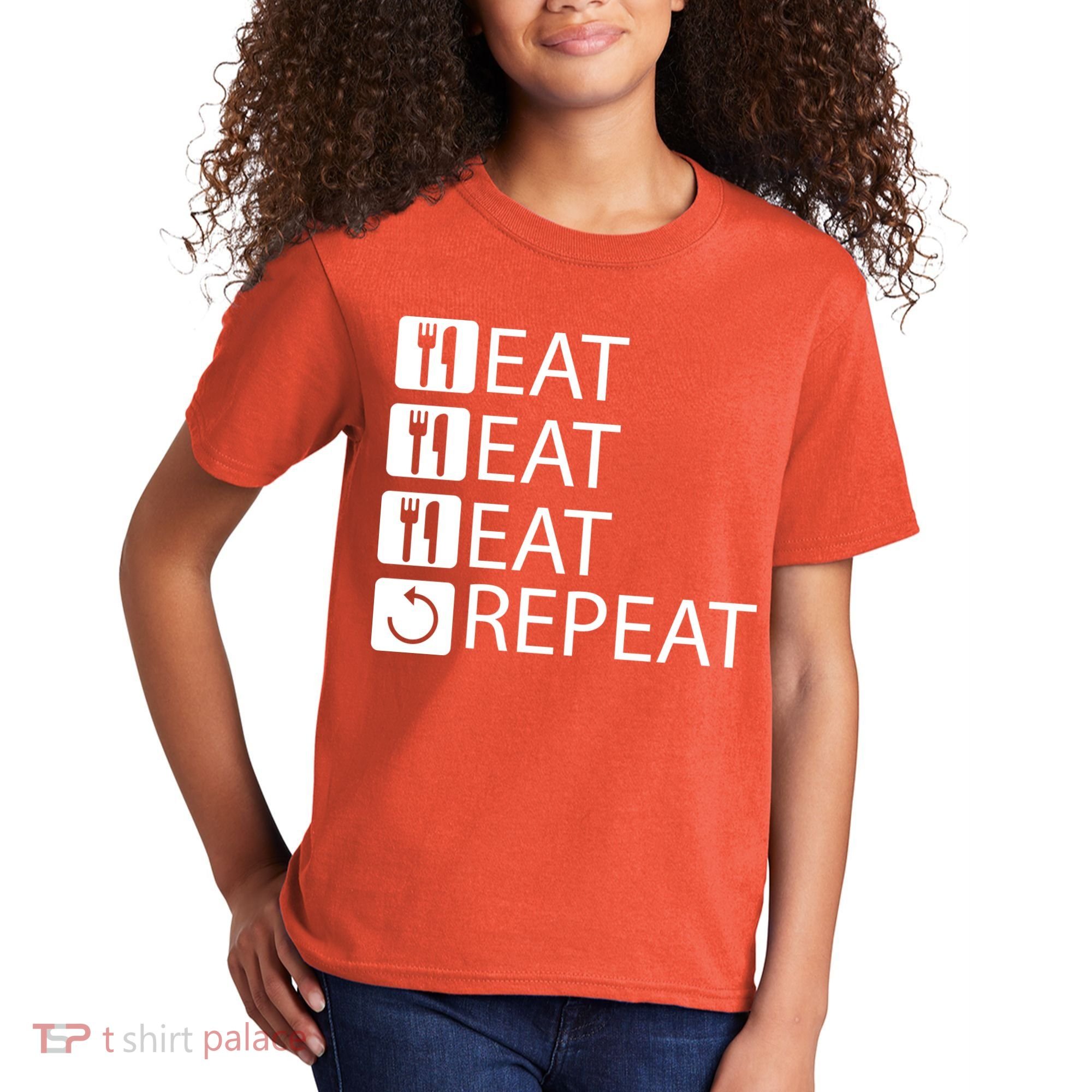 Eat Eat Eat Repeat Kids T-Shirt