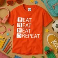 Eat Eat Eat Repeat Kids T-Shirt thumb 3