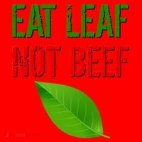 Eat Leaf Not Beef Funny Vegetarians Santa Hat thumb 1