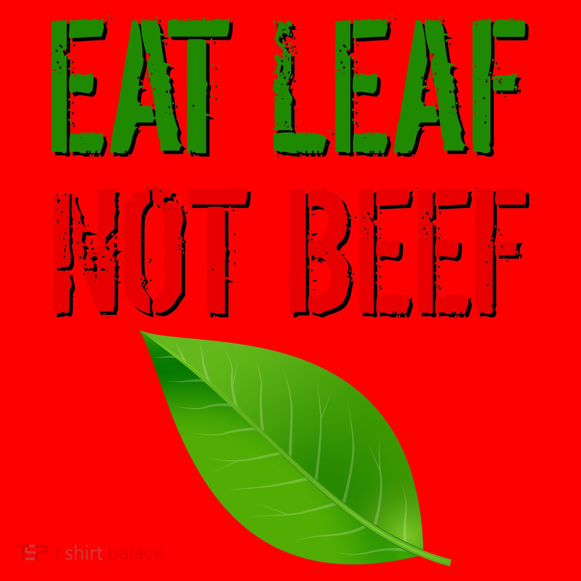 Eat Leaf Not Beef Funny Vegetarians Santa Hat