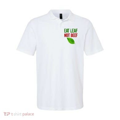 Eat Leaf Not Beef Funny Vegetarians Polo