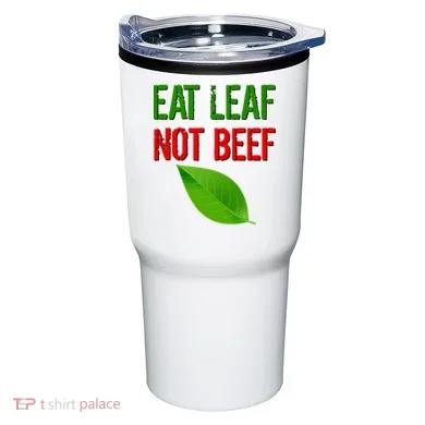Eat Leaf Not Beef Funny Vegetarians Tumbler