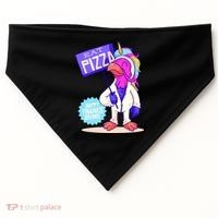 Eat Pizza Funny Happy Thanksgiving USA-Made Doggie Bandana thumb 0