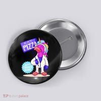 Eat Pizza Funny Happy Thanksgiving Button thumb 0