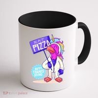 Eat Pizza Funny Happy Thanksgiving Coffee Mug thumb 1