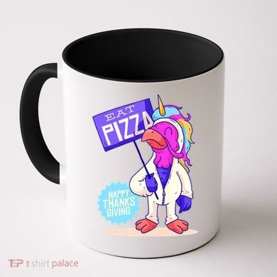 Eat Pizza Funny Happy Thanksgiving Coffee Mug
