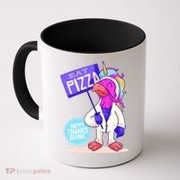 Eat Pizza Funny Happy Thanksgiving Coffee Mug thumb 0
