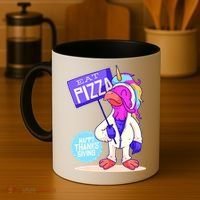Eat Pizza Funny Happy Thanksgiving Coffee Mug thumb 4