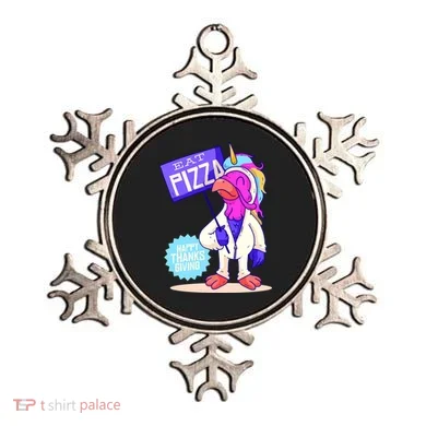 Eat Pizza Funny Happy Thanksgiving Ornament