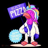 Eat Pizza Funny Happy Thanksgiving Kids Sweatshirt thumb 2