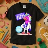 Eat Pizza Funny Happy Thanksgiving Kids T-Shirt thumb 3