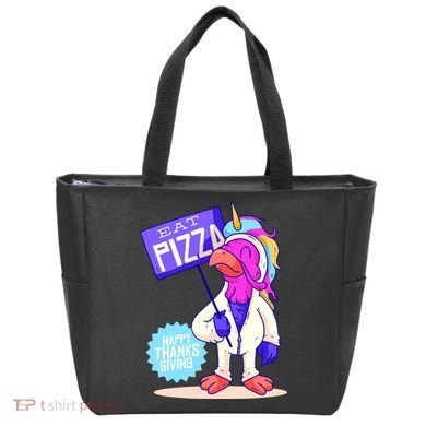 Eat Pizza Funny Happy Thanksgiving Tote Bag