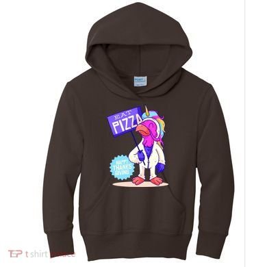 Eat Pizza Funny Happy Thanksgiving Kids Hoodie