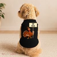 Eat Pizza Funny Turkey Doggie Tank thumb 2