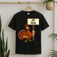 Eat Pizza Funny Turkey T-Shirt thumb 2