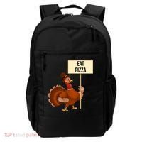Eat Pizza Funny Turkey Backpack thumb 0