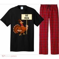 Eat Pizza Funny Turkey Pajama Set thumb 0