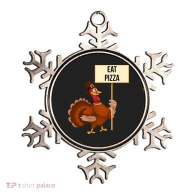 Eat Pizza Funny Turkey Ornament