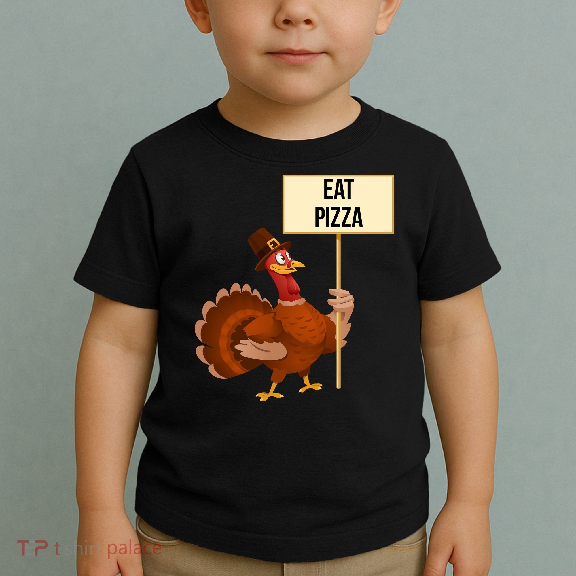 Eat Pizza Funny Turkey Toddler T-Shirt