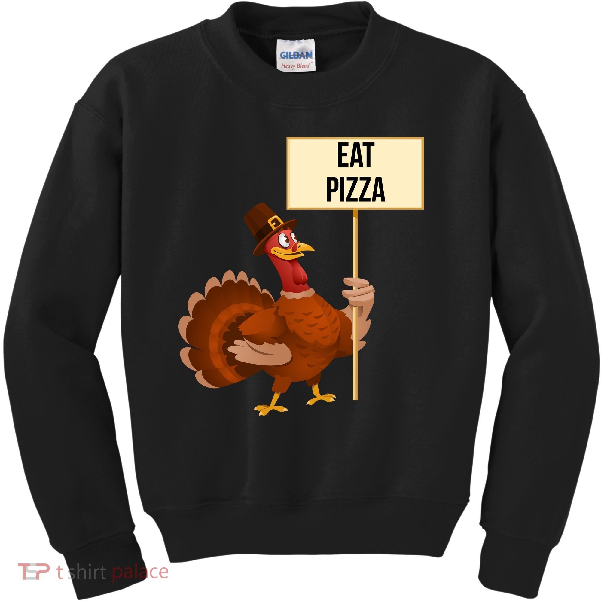 Eat Pizza Funny Turkey Kids Sweatshirt