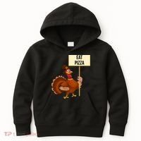 Eat Pizza Funny Turkey Kids Hoodie thumb 0