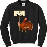 Eat Pizza Not Turkey Kids Sweatshirt thumb 0