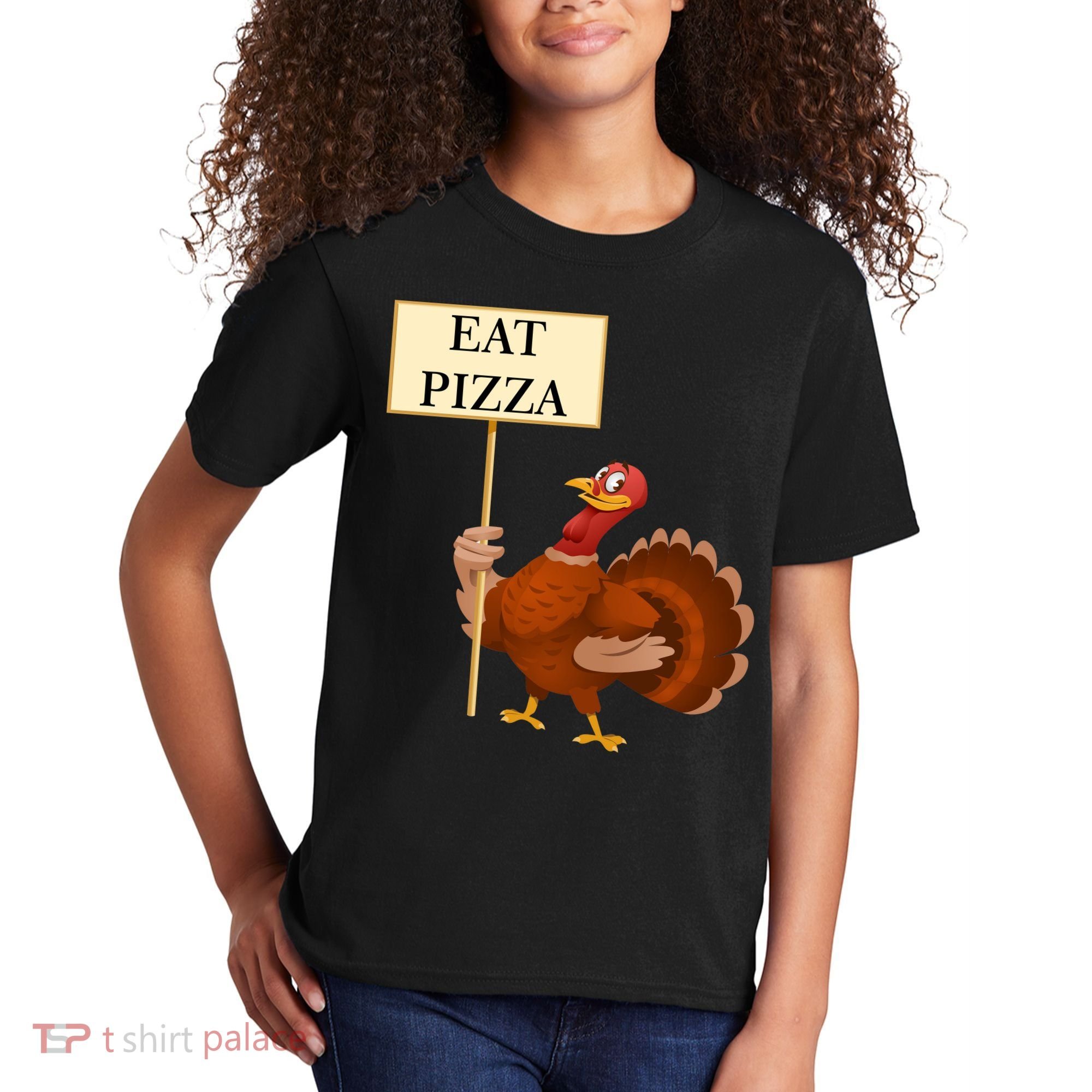 Eat Pizza Not Turkey Kids T-Shirt