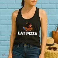 Eat Pizza Not Turkey Funny Thanksgiving Women's Tank Top thumb 2