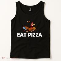 Eat Pizza Not Turkey Funny Thanksgiving Tank Top thumb 2