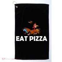 Eat Pizza Not Turkey Funny Thanksgiving Golf Towel thumb 0