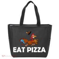 Eat Pizza Not Turkey Funny Thanksgiving Tote Bag thumb 0